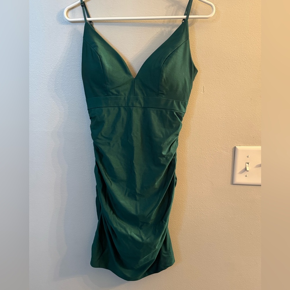 Windsor Green Ruched Dress